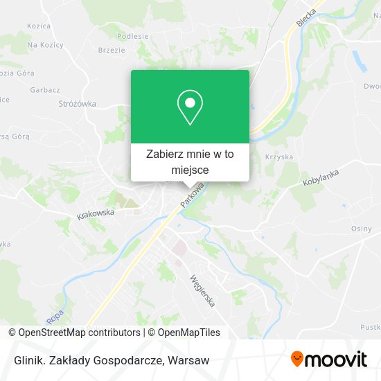 Mapa Glinik. Zakłady Gospodarcze