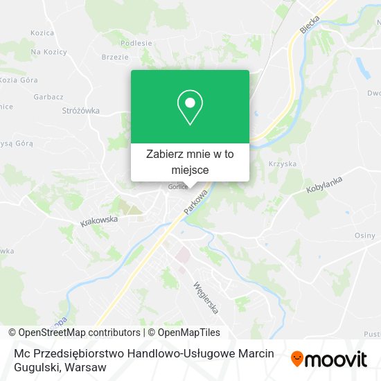 Mapa Mc Przedsiębiorstwo Handlowo-Usługowe Marcin Gugulski