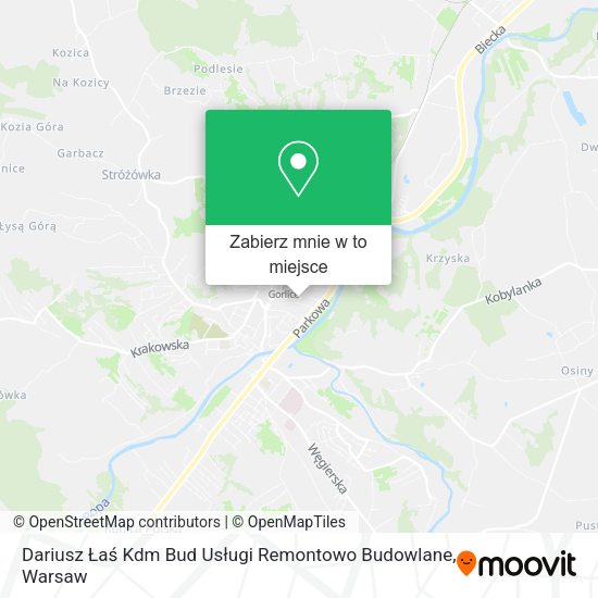 Mapa Dariusz Łaś Kdm Bud Usługi Remontowo Budowlane