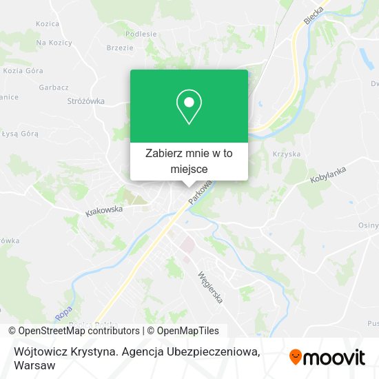 Mapa Wójtowicz Krystyna. Agencja Ubezpieczeniowa