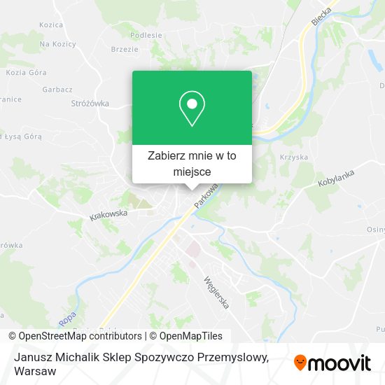 Mapa Janusz Michalik Sklep Spozywczo Przemyslowy