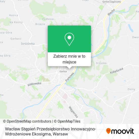 Mapa Wacław Stępień Przedsiębiorstwo Innowacyjno-Wdrożeniowe Ekosigma