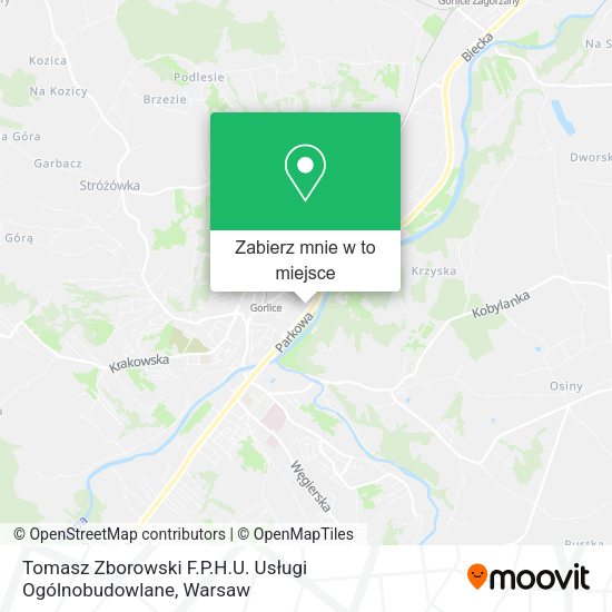 Mapa Tomasz Zborowski F.P.H.U. Usługi Ogólnobudowlane