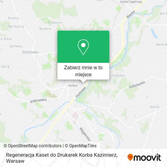 Mapa Regeneracja Kaset do Drukarek Korba Kazimierz