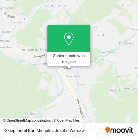 Mapa Sklep Instal Bud Michulec Józefa