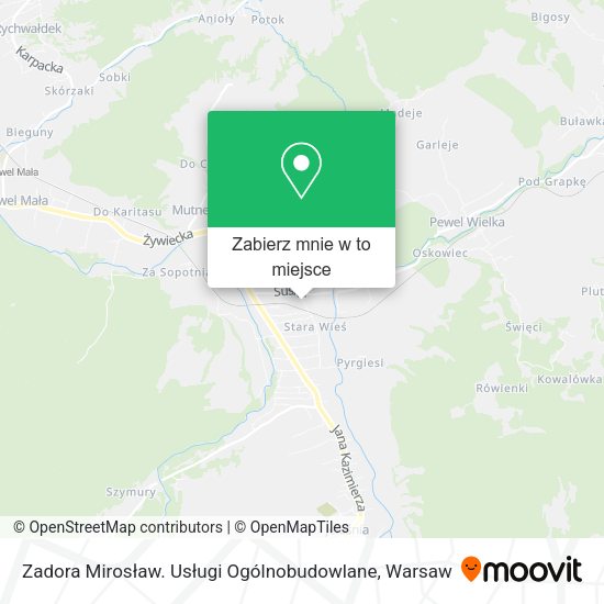 Mapa Zadora Mirosław. Usługi Ogólnobudowlane