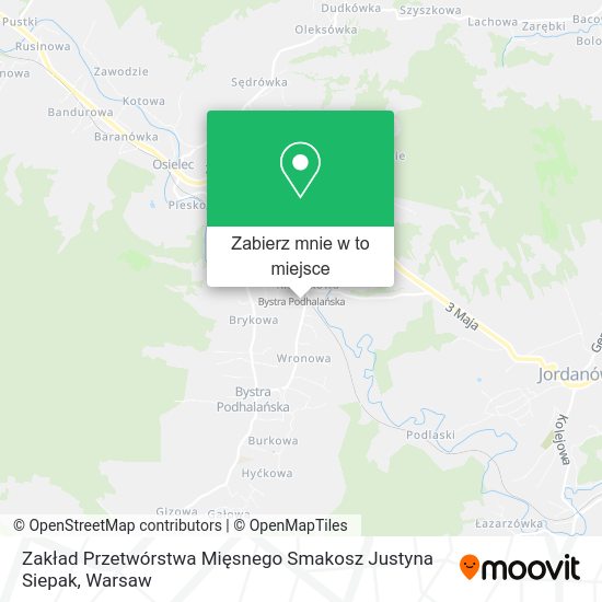 Mapa Zakład Przetwórstwa Mięsnego Smakosz Justyna Siepak