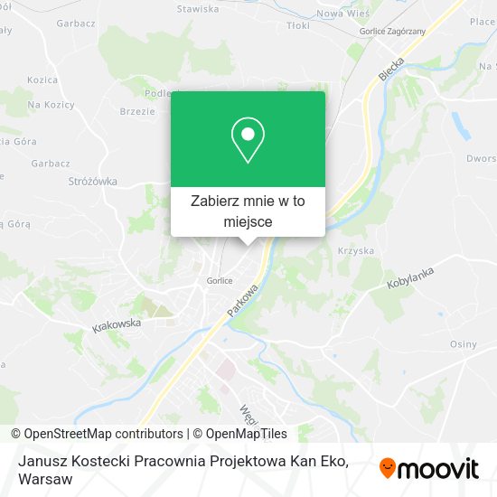 Mapa Janusz Kostecki Pracownia Projektowa Kan Eko