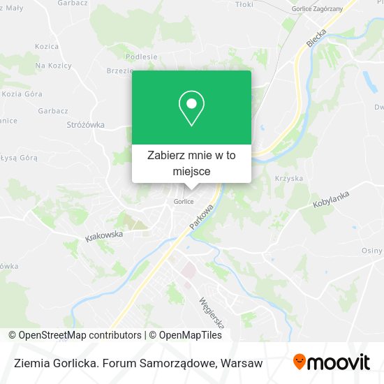 Mapa Ziemia Gorlicka. Forum Samorządowe