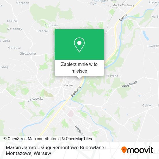 Mapa Marcin Jamro Usługi Remontowo Budowlane i Montażowe