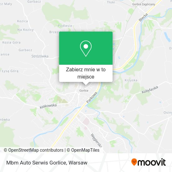 Mapa Mbm Auto Serwis Gorlice