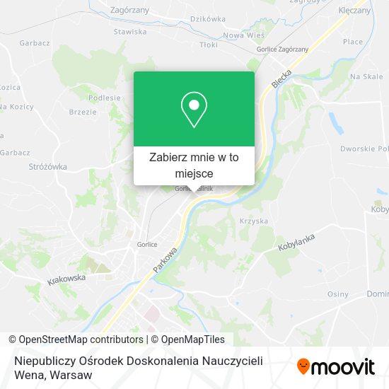 Mapa Niepubliczy Ośrodek Doskonalenia Nauczycieli Wena