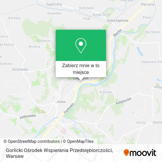 Mapa Gorlicki Ośrodek Wspierania Przedsiębiorczości