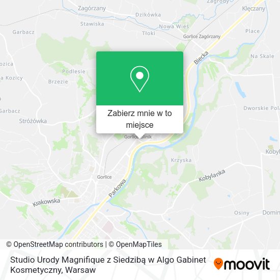 Mapa Studio Urody Magnifique z Siedzibą w Algo Gabinet Kosmetyczny