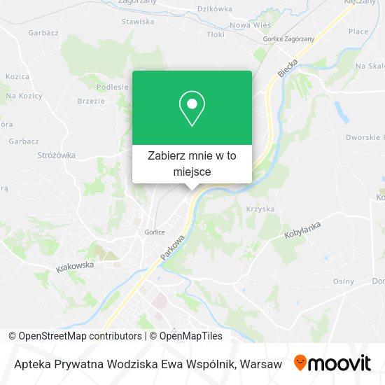 Mapa Apteka Prywatna Wodziska Ewa Wspólnik