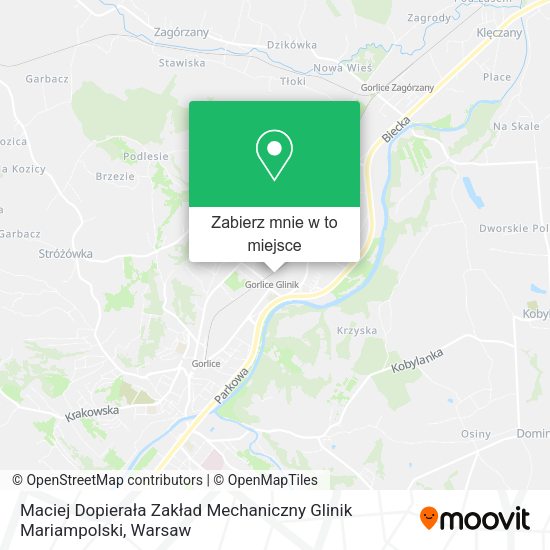 Mapa Maciej Dopierała Zakład Mechaniczny Glinik Mariampolski