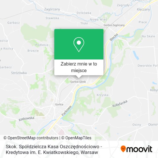 Mapa Skok. Spółdzielcza Kasa Oszczędnościowo - Kredytowa im. E. Kwiatkowskiego