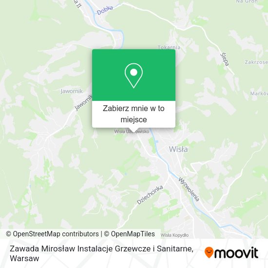 Mapa Zawada Mirosław Instalacje Grzewcze i Sanitarne