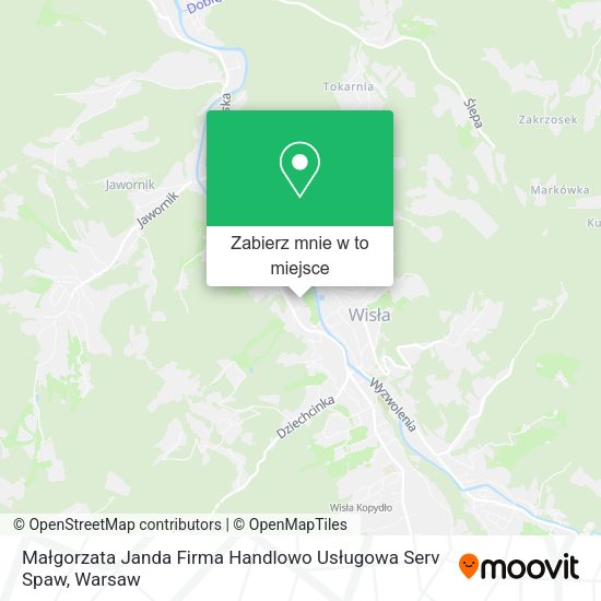 Mapa Małgorzata Janda Firma Handlowo Usługowa Serv Spaw