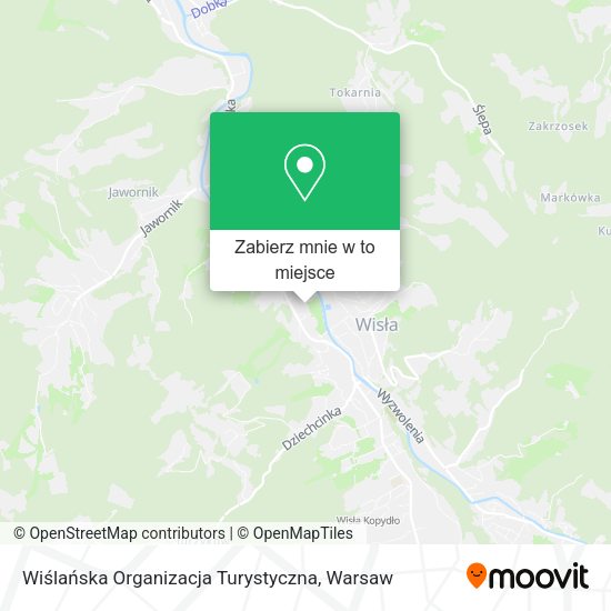 Mapa Wiślańska Organizacja Turystyczna