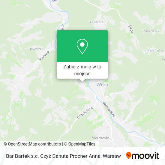 Mapa Bar Bartek s.c. Czyż Danuta Procner Anna