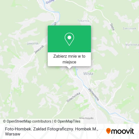 Mapa Foto-Hombek. Zakład Fotograficzny. Hombek M.