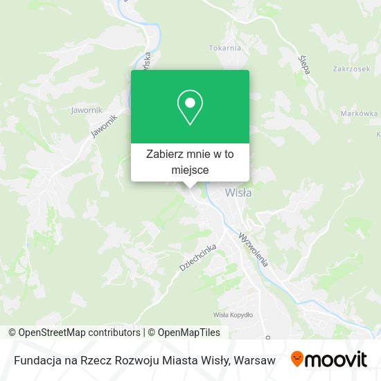 Mapa Fundacja na Rzecz Rozwoju Miasta Wisły