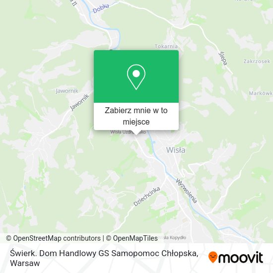 Mapa Świerk. Dom Handlowy GS Samopomoc Chłopska