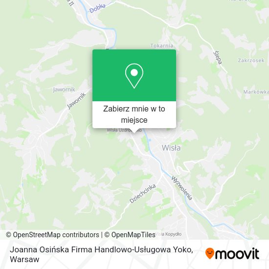 Mapa Joanna Osińska Firma Handlowo-Usługowa Yoko