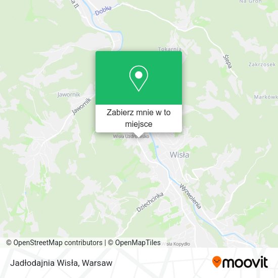 Mapa Jadłodajnia Wisła