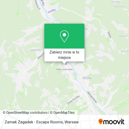 Mapa Zamek Zagadek - Escape Rooms