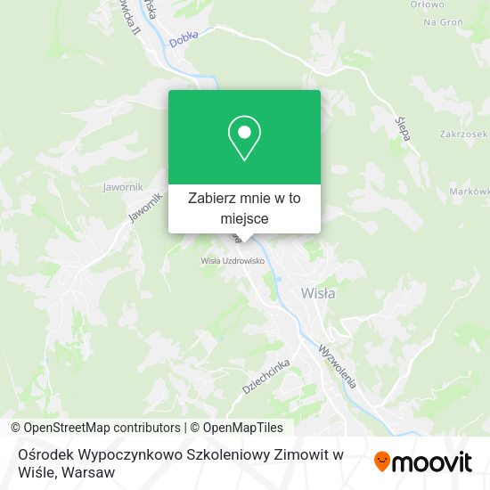 Mapa Ośrodek Wypoczynkowo Szkoleniowy Zimowit w Wiśle