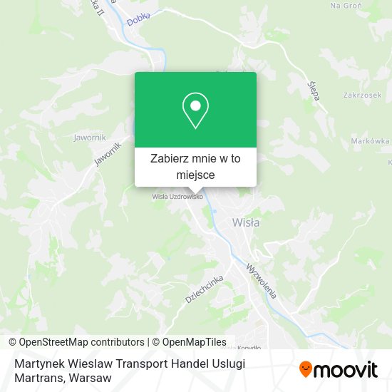 Mapa Martynek Wieslaw Transport Handel Uslugi Martrans