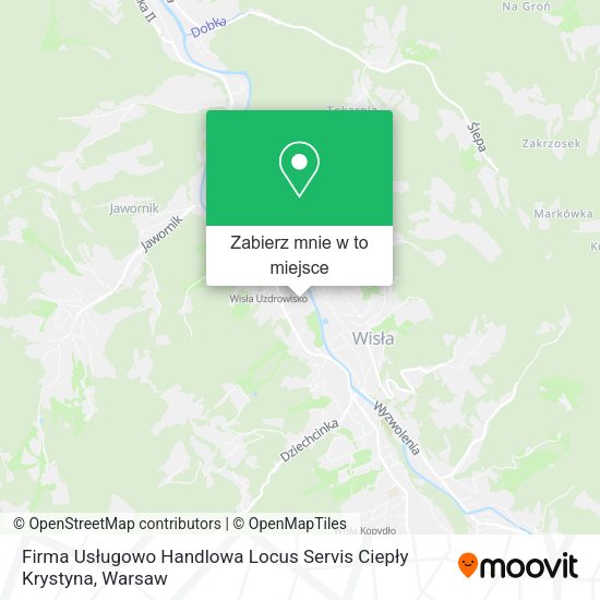 Mapa Firma Usługowo Handlowa Locus Servis Ciepły Krystyna