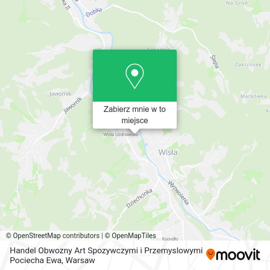 Mapa Handel Obwozny Art Spozywczymi i Przemyslowymi Pociecha Ewa