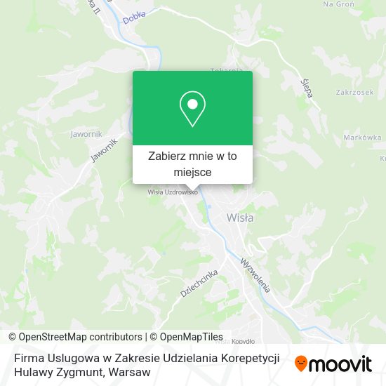 Mapa Firma Uslugowa w Zakresie Udzielania Korepetycji Hulawy Zygmunt