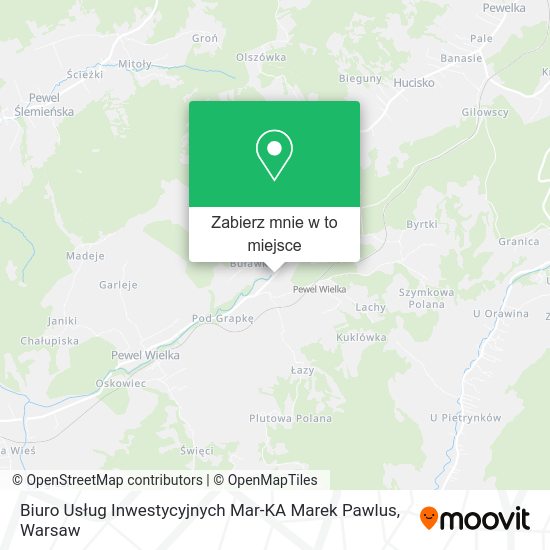 Mapa Biuro Usług Inwestycyjnych Mar-KA Marek Pawlus