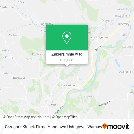 Mapa Grzegorz Kłusek Firma Handlowo Usługowa