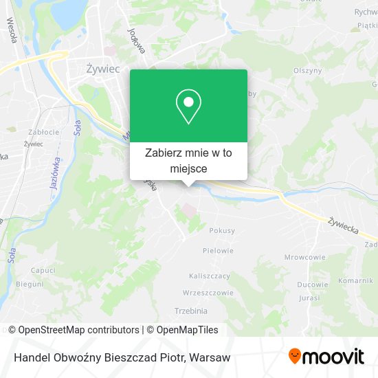 Mapa Handel Obwoźny Bieszczad Piotr