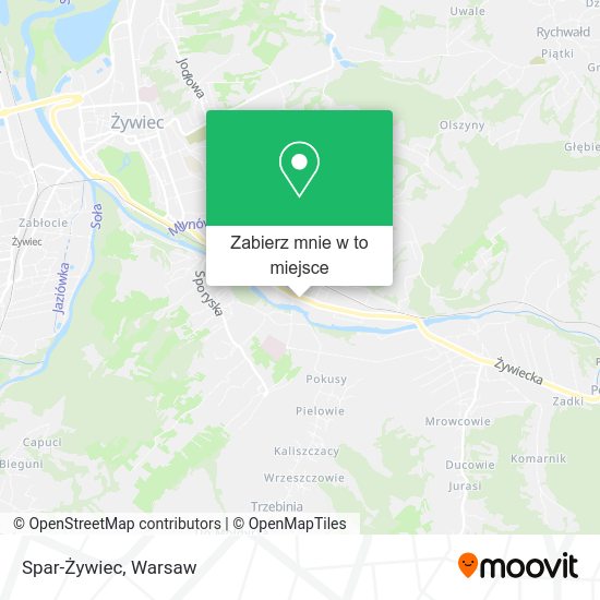 Mapa Spar-Żywiec