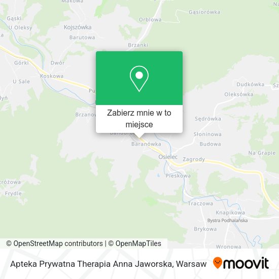 Mapa Apteka Prywatna Therapia Anna Jaworska