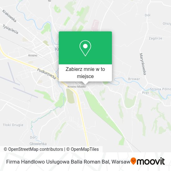 Mapa Firma Handlowo Usługowa Balla Roman Bal