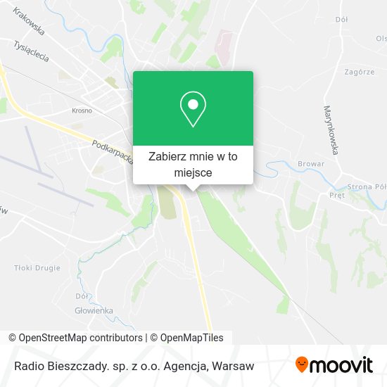 Mapa Radio Bieszczady. sp. z o.o. Agencja