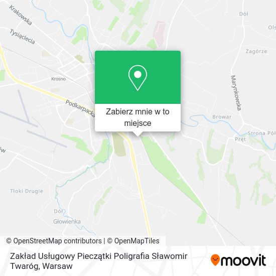 Mapa Zakład Usługowy Pieczątki Poligrafia Sławomir Twaróg