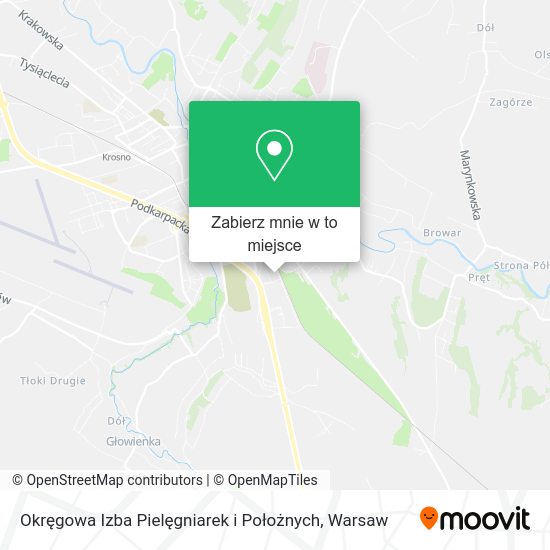 Mapa Okręgowa Izba Pielęgniarek i Położnych