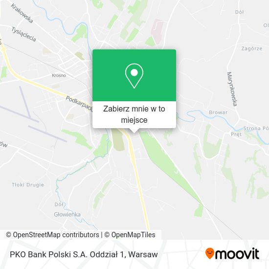 Mapa PKO Bank Polski S.A. Oddział 1