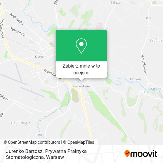 Mapa Jurenko Bartosz. Prywatna Praktyka Stomatologiczna