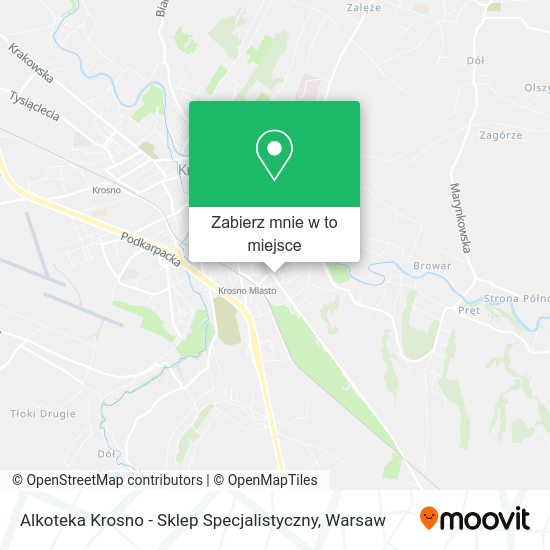 Mapa Alkoteka Krosno - Sklep Specjalistyczny