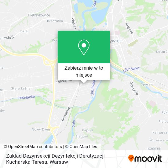 Mapa Zaklad Dezynsekcji Dezynfekcji Deratyzacji Kucharska Teresa