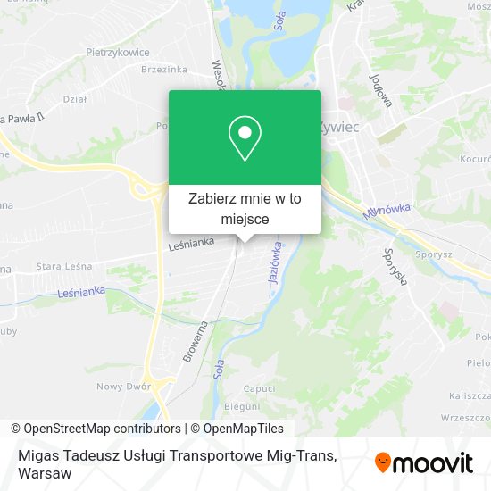 Mapa Migas Tadeusz Usługi Transportowe Mig-Trans